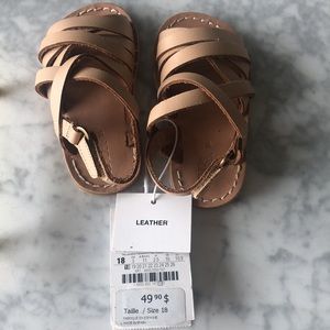 New Zara leather baby sandals